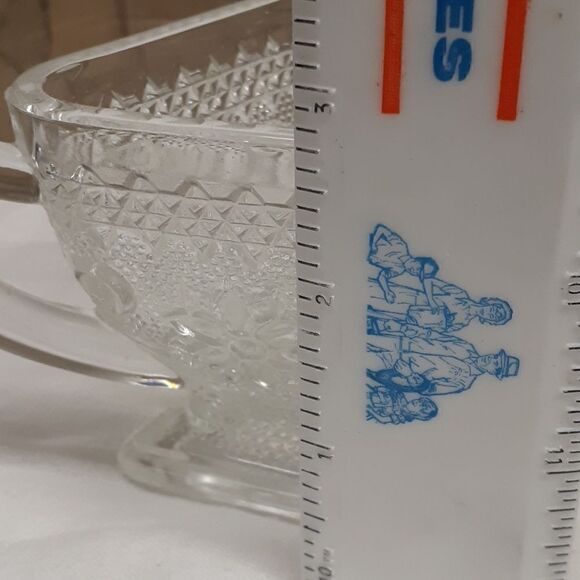 3 pc set vintage Tiara Sandwich Indiana glass diamond shape cream sugar plus - Picture 6 of 13